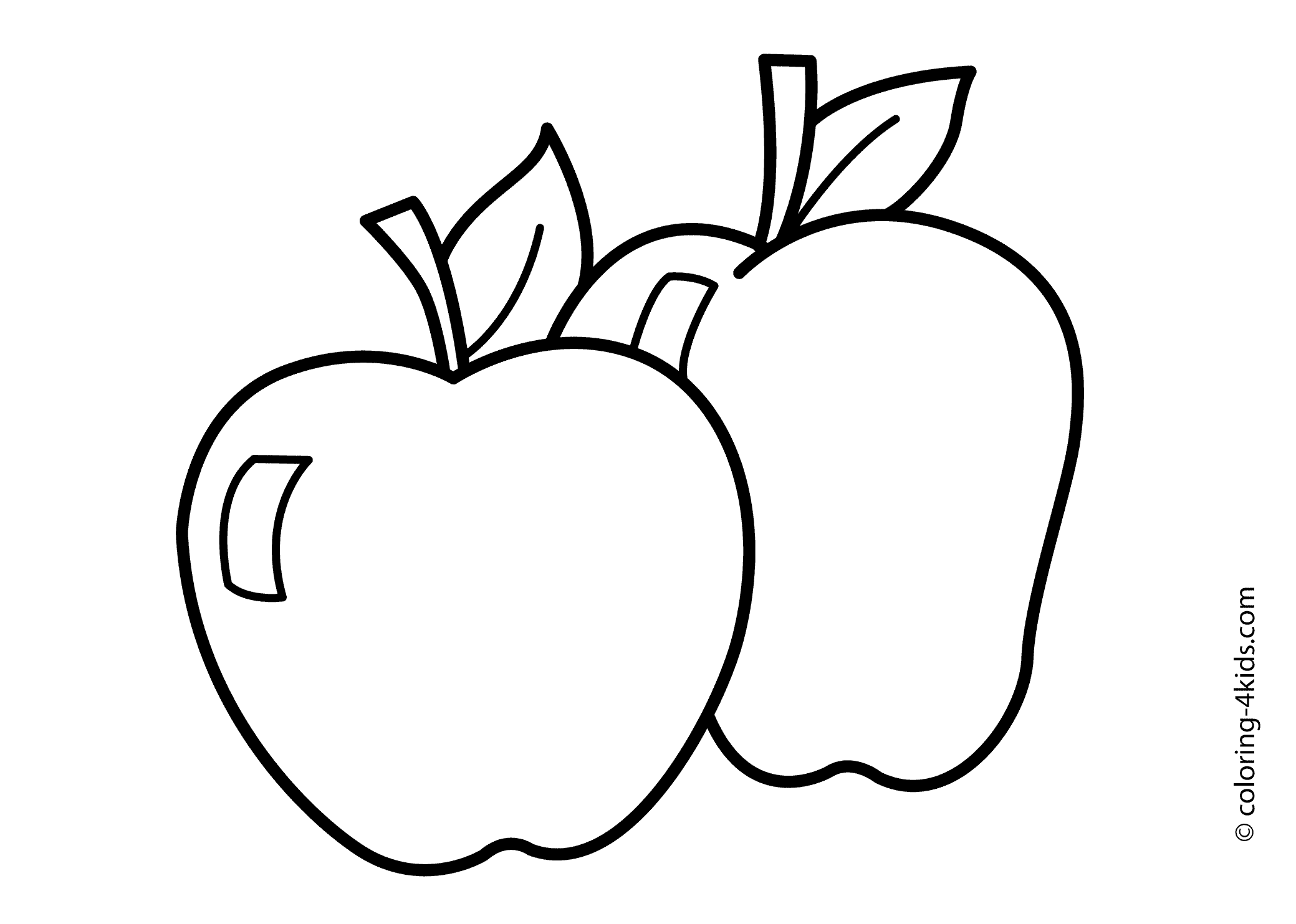 Apple coloring pages to download and print for free