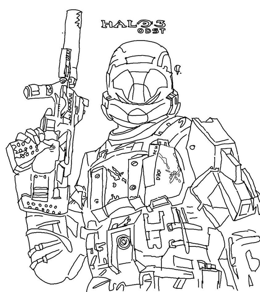 Halo coloring pages to download and print for free
