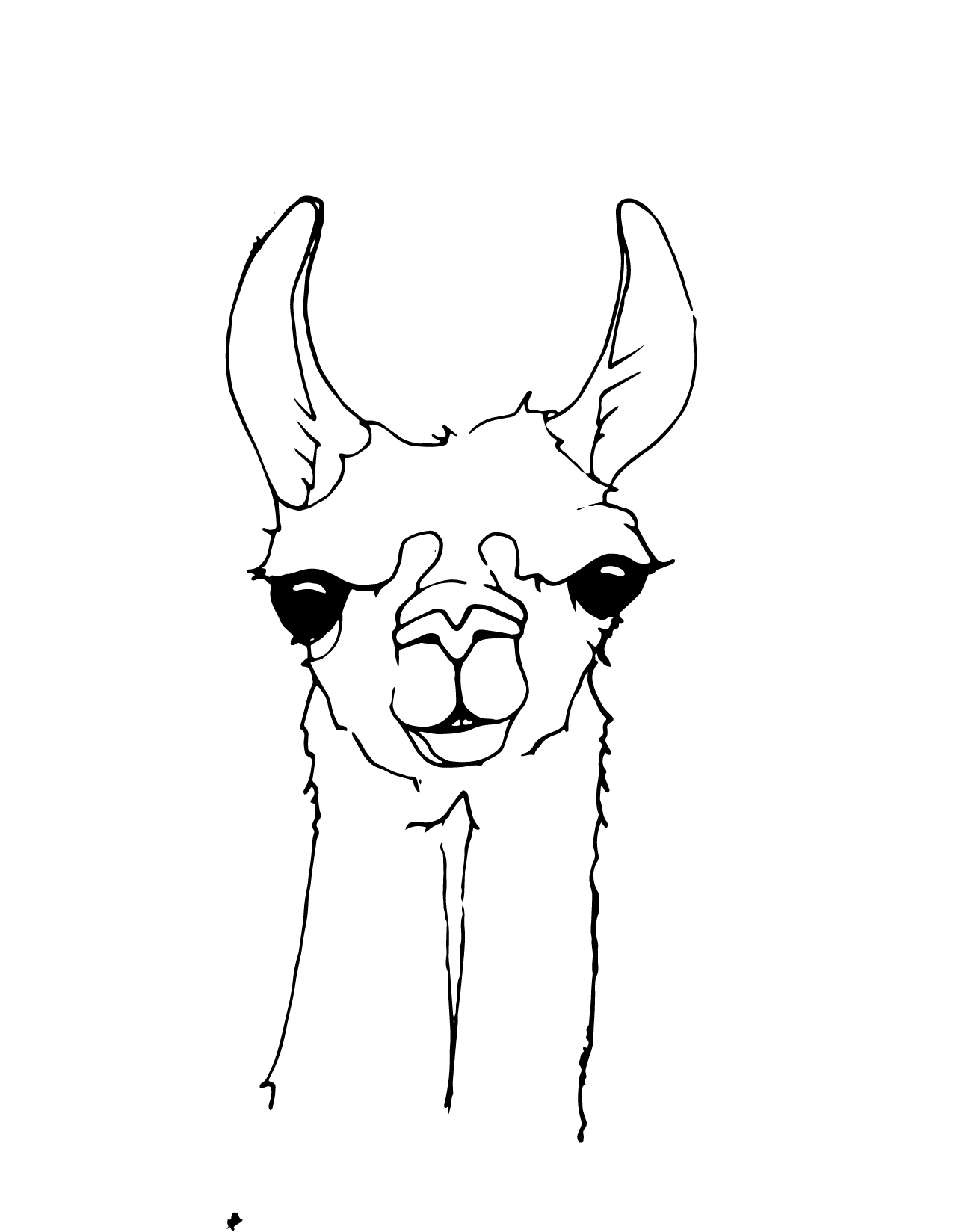 Llama coloring pages to download and print for free