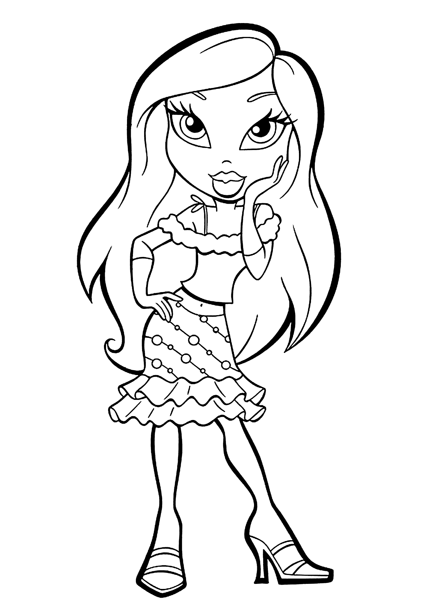 Bratz coloring pages to download and print for free