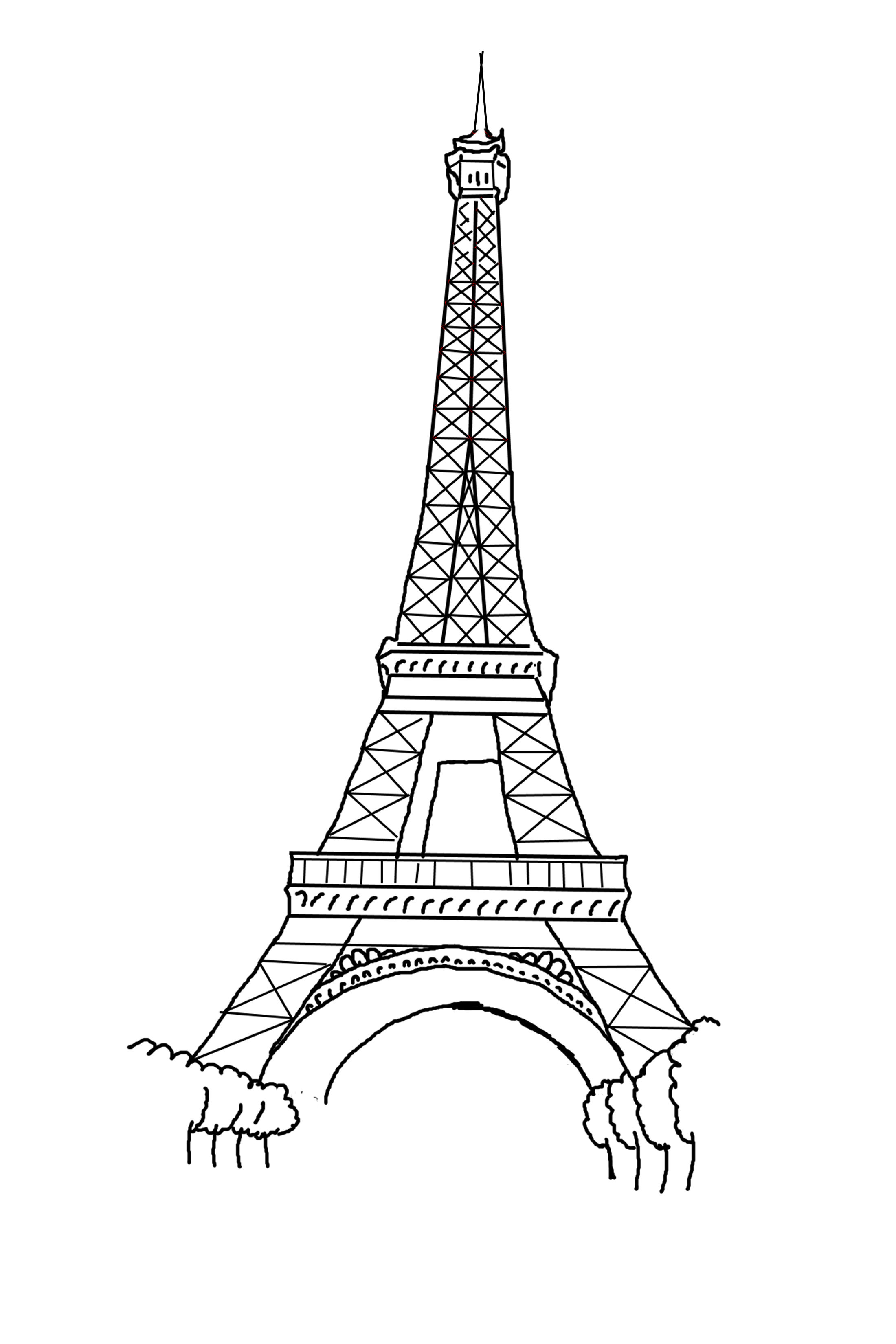 Paris eiffel tower coloring pages download and print for free