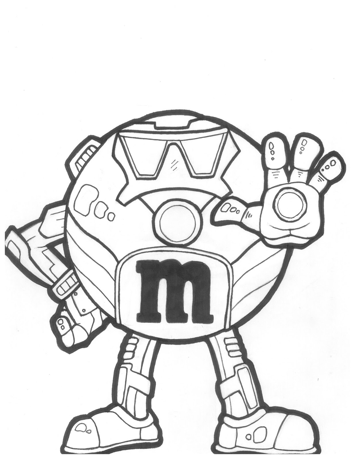 M&m Coloring Pages to download and print for free