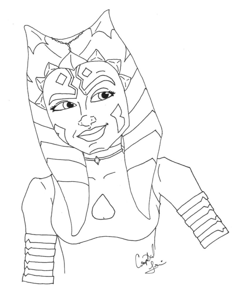 Ahsoka coloring pages download and print for free