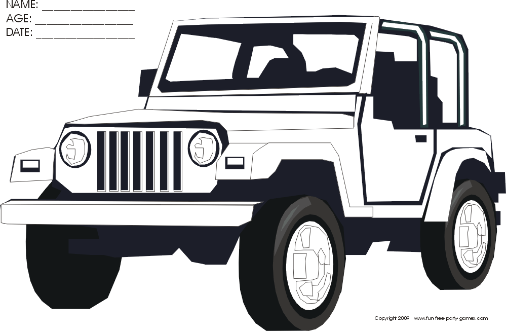 Jeep coloring pages to download and print for free