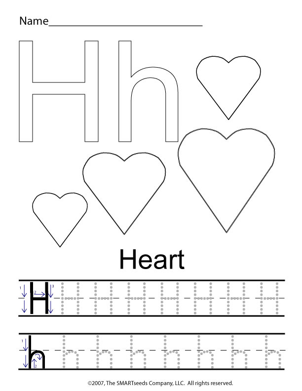 Letter h coloring pages to download and print for free