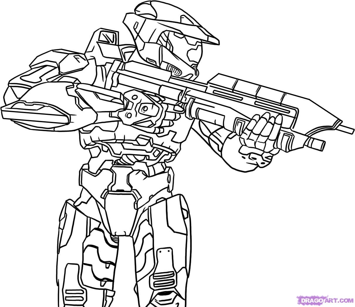 Halo coloring pages to download and print for free