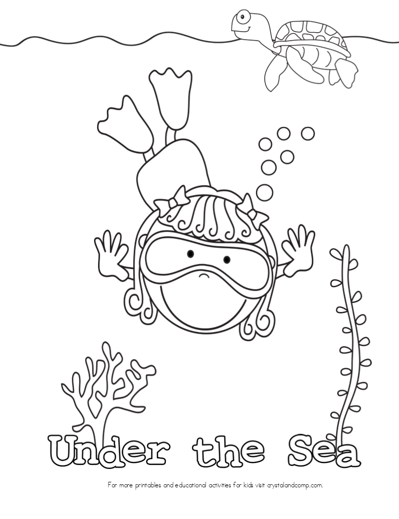 Under the sea coloring pages to download and print for free