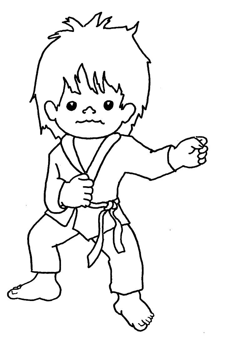 Karate coloring pages download and print for free