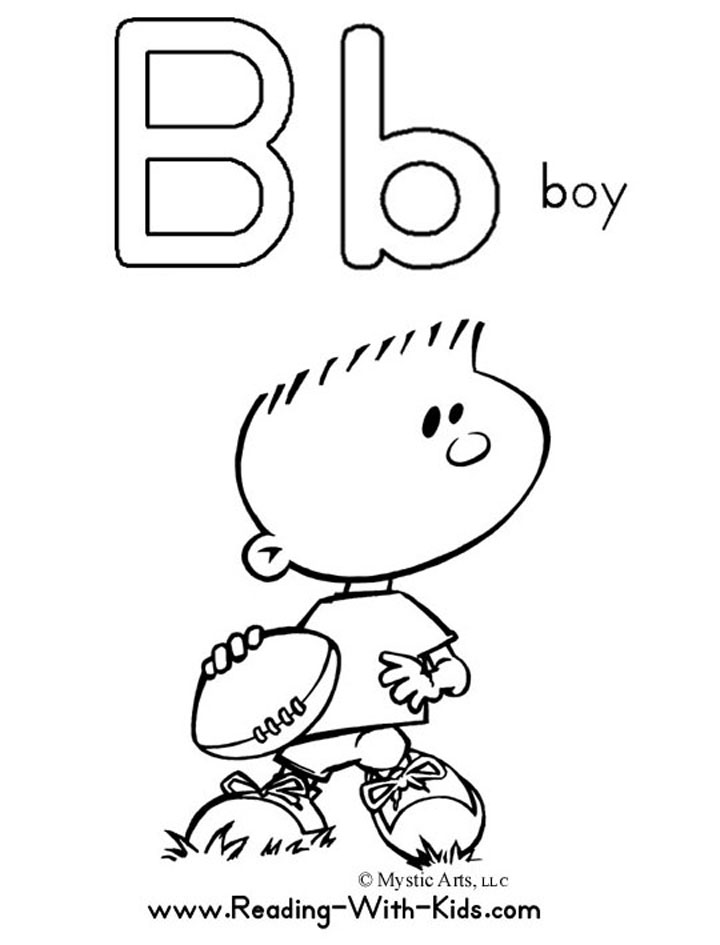 Letter b coloring pages to download and print for free