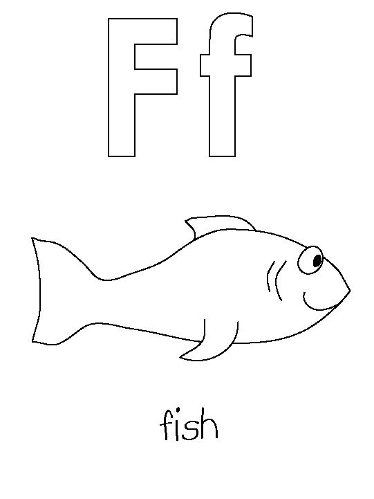 Letter F coloring pages to download and print for free