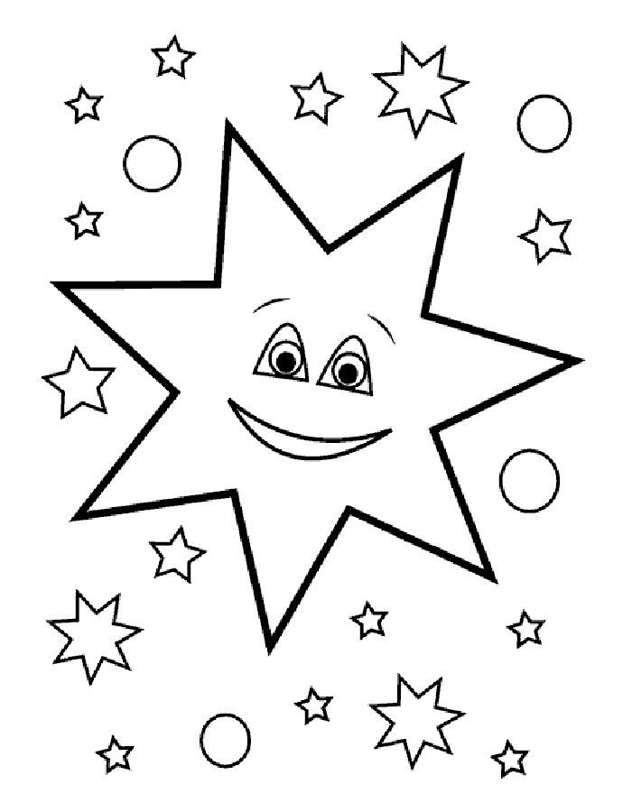 Star Coloring Pages for childrens printable for free