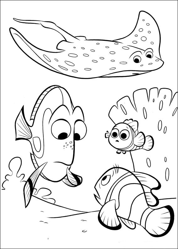 Finding Dory coloring pages to download and print for free