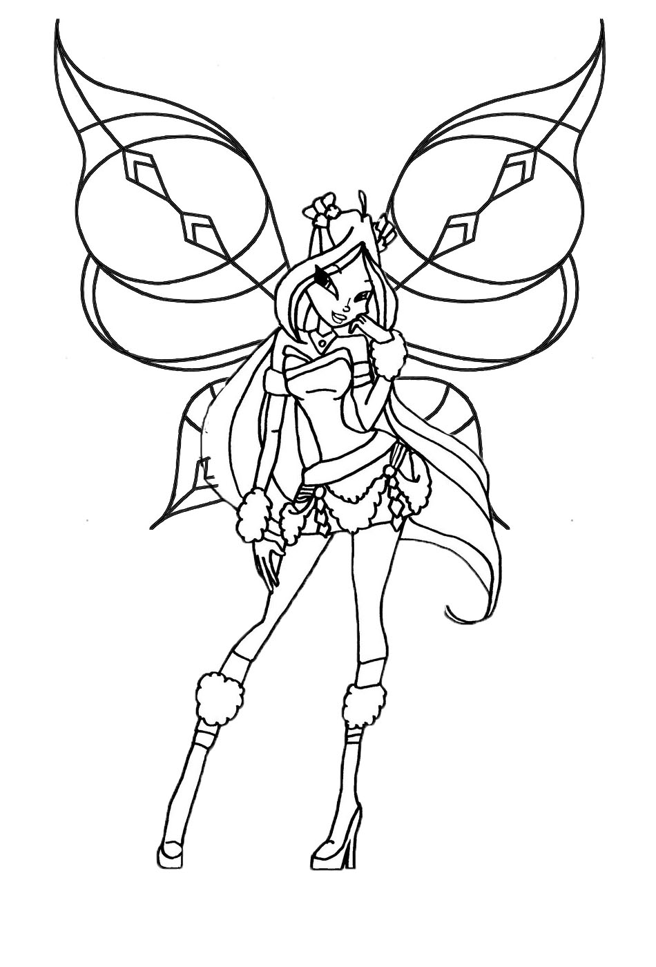 To print Winx Flora coloring pages for free, Winx Flora pictures