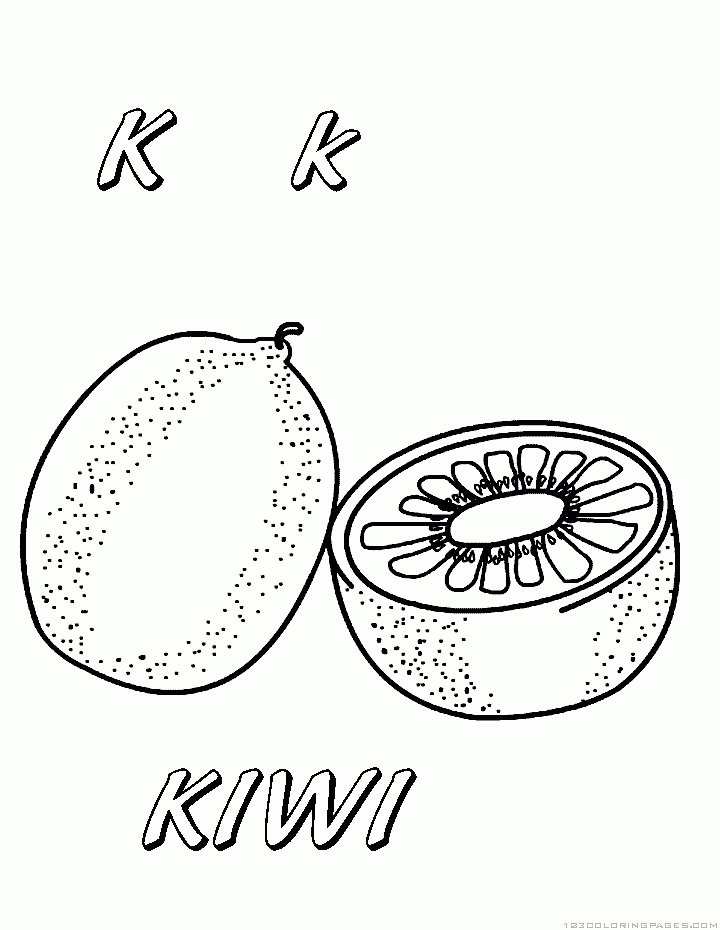 Kiwi coloring pages to download and print for free