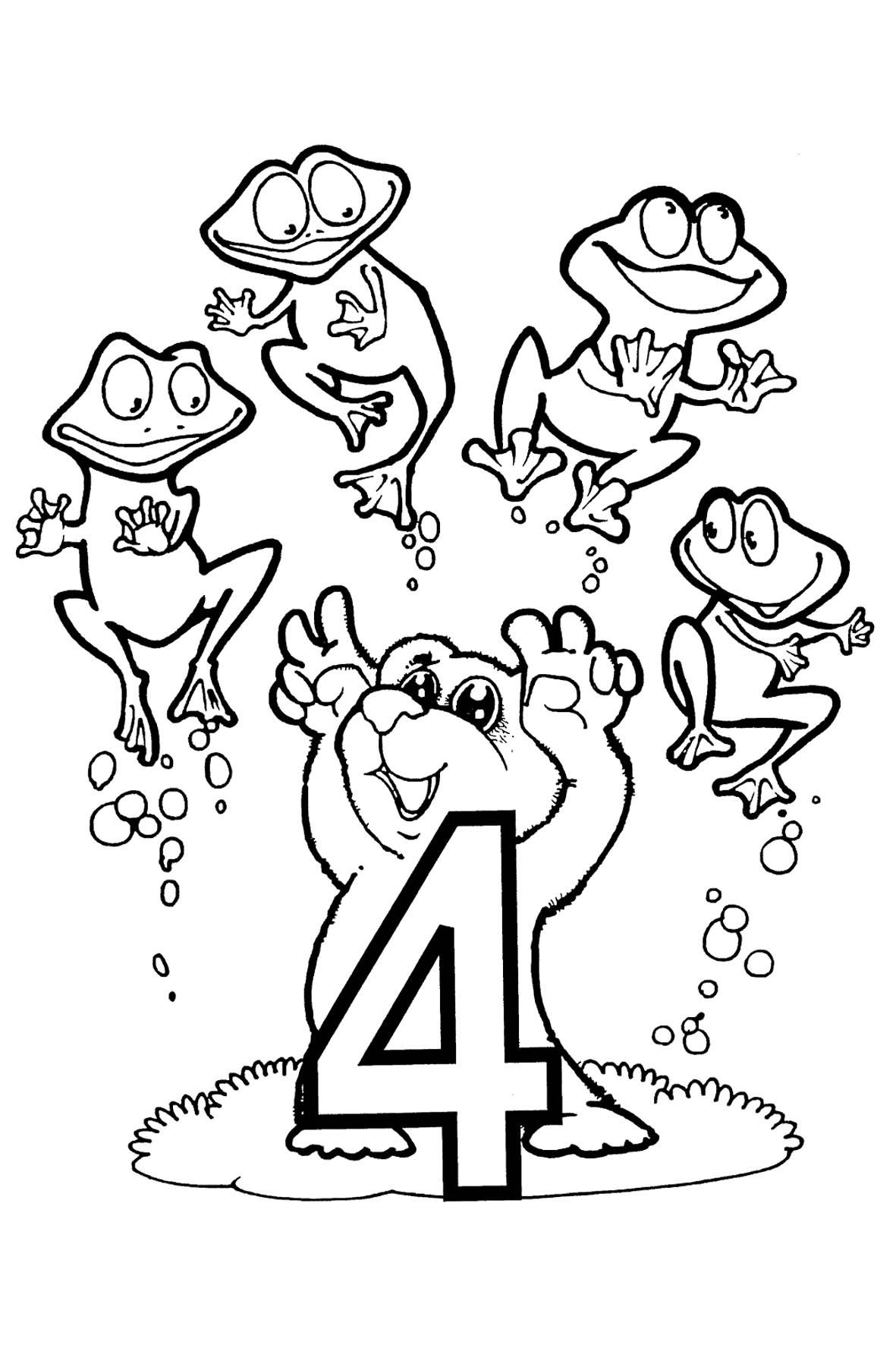 Numbers Coloring Pages for kids printable for free
