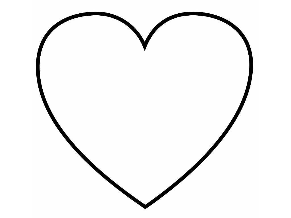 Heart coloring page for girls to print for free