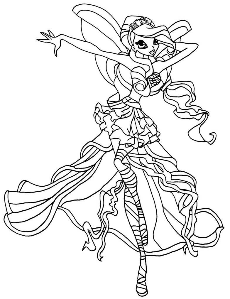 ,Winx Princess coloring pages, download and print for free