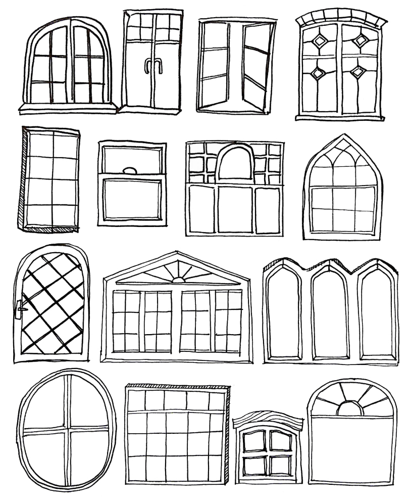 Window coloring pages to download and print for free