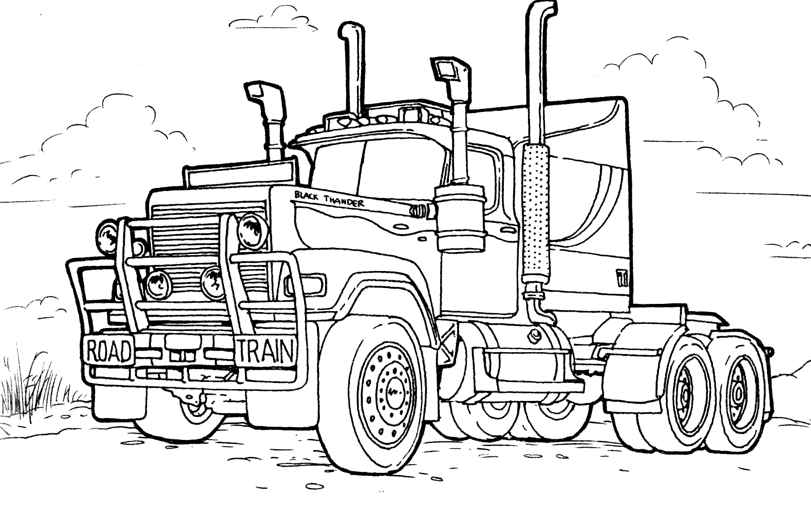 Coloring page Large truck
