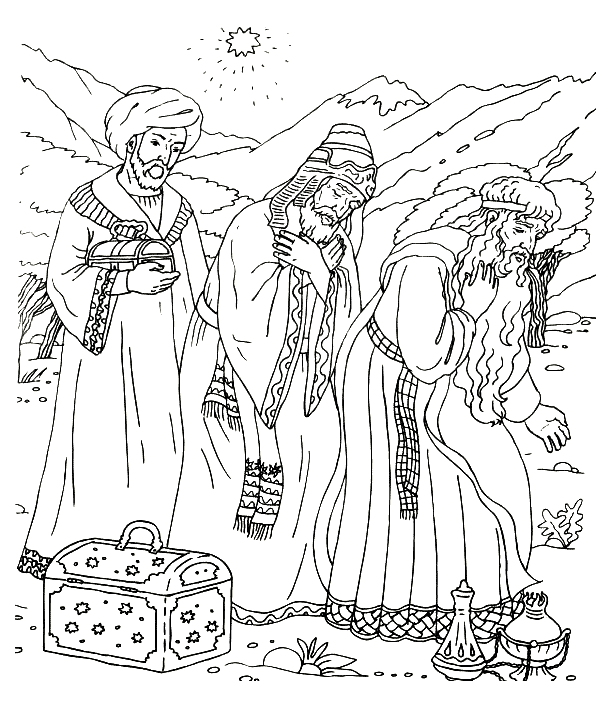 Coloring page Gifts of the Magi