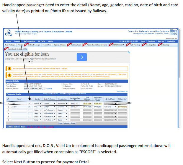 Book E-Ticket