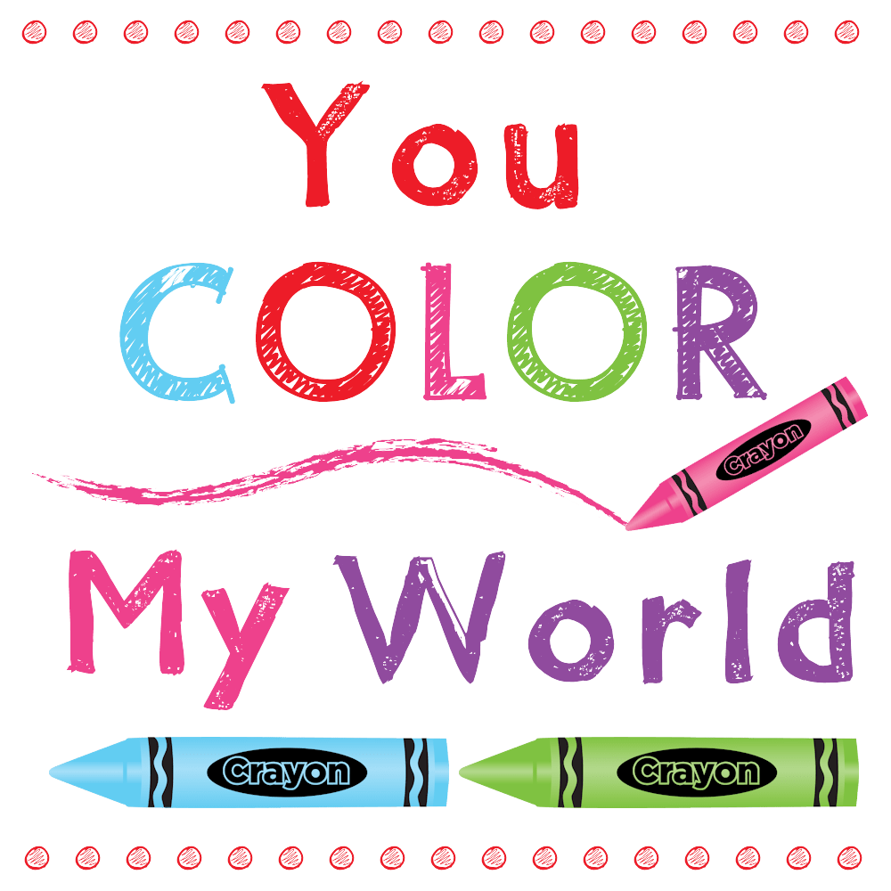 Color My World Valentine Printable