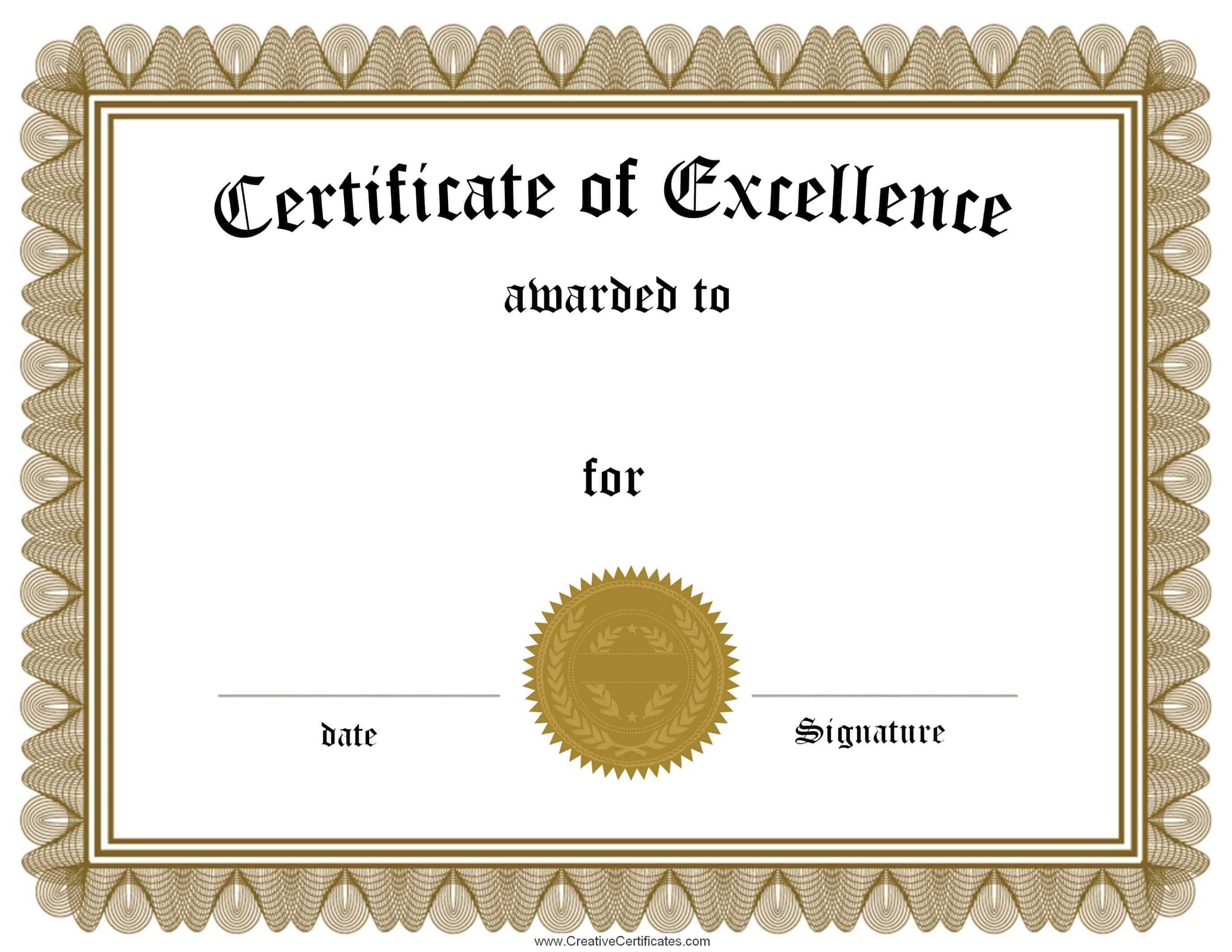 Free Certificate Templates