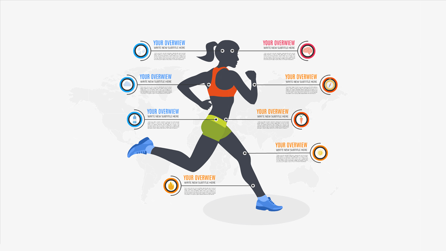Women sport infographic Prezi Presentation Template