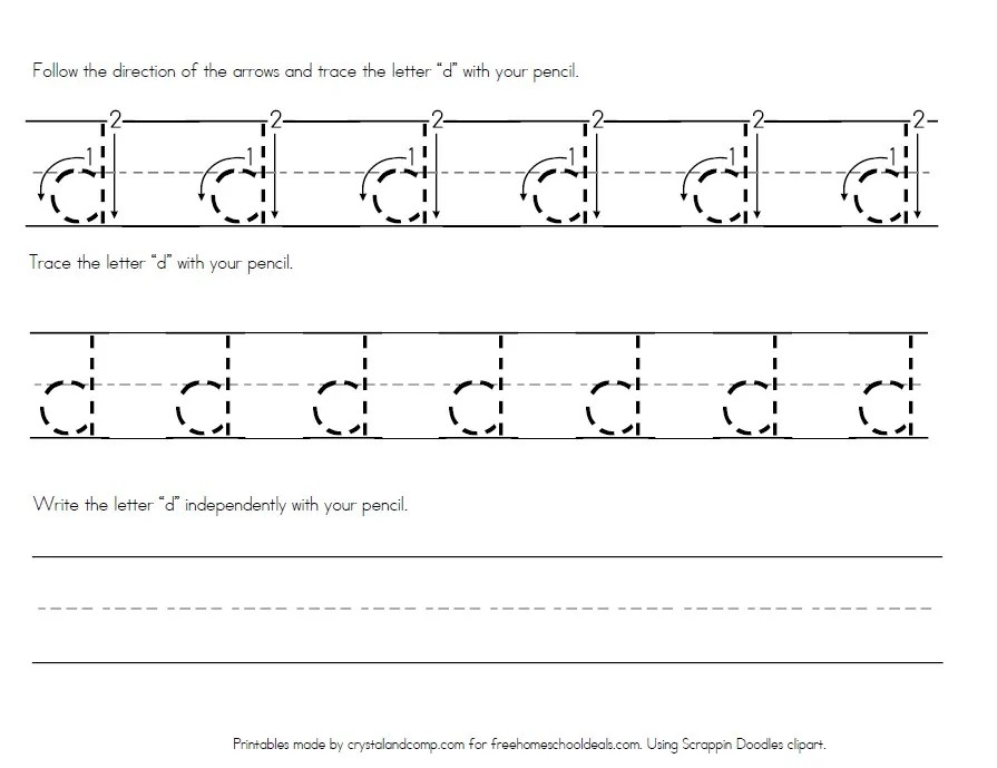 FREE LETTER D WORKSHEETS (Instant Download) Free