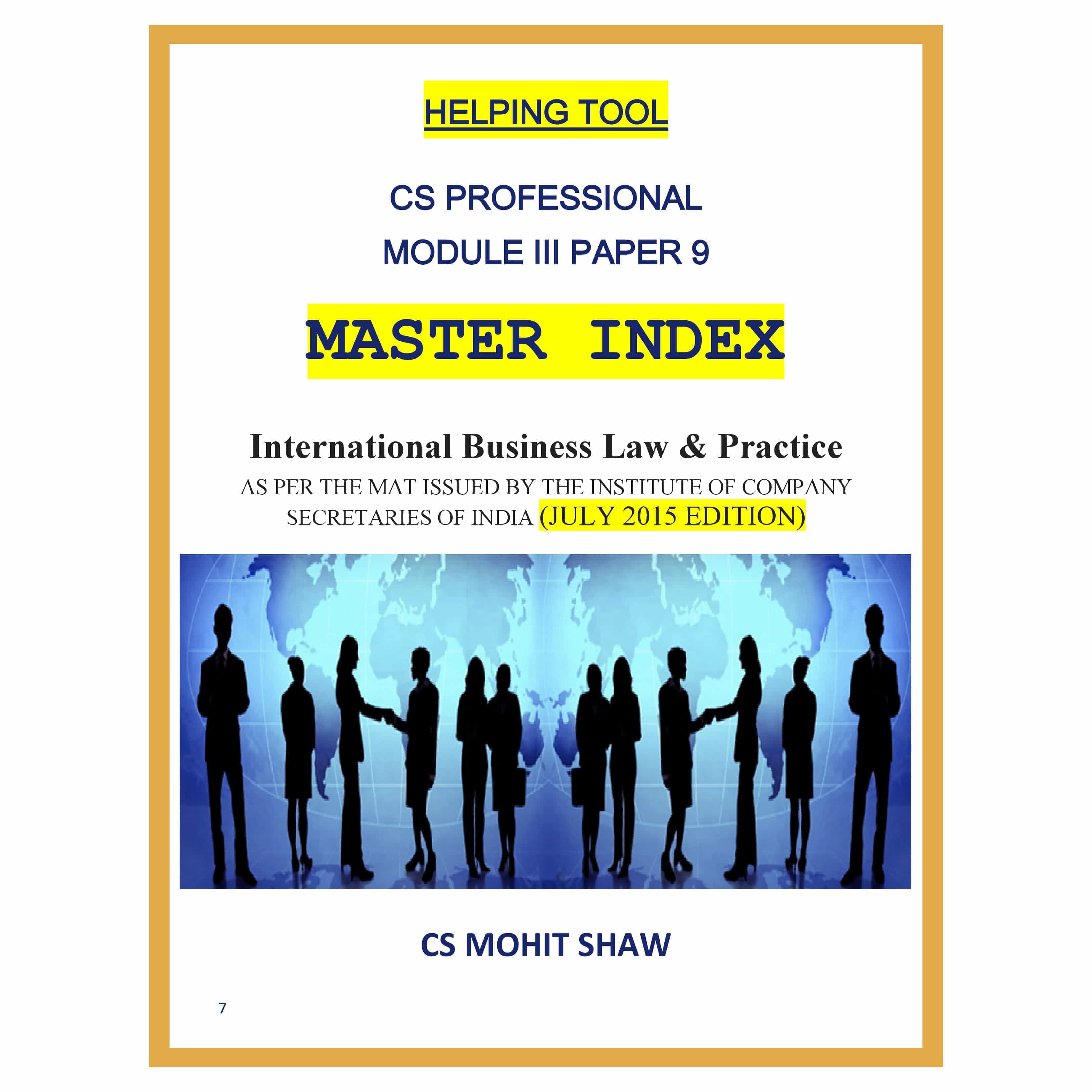 International Business Laws and Practices Master Index