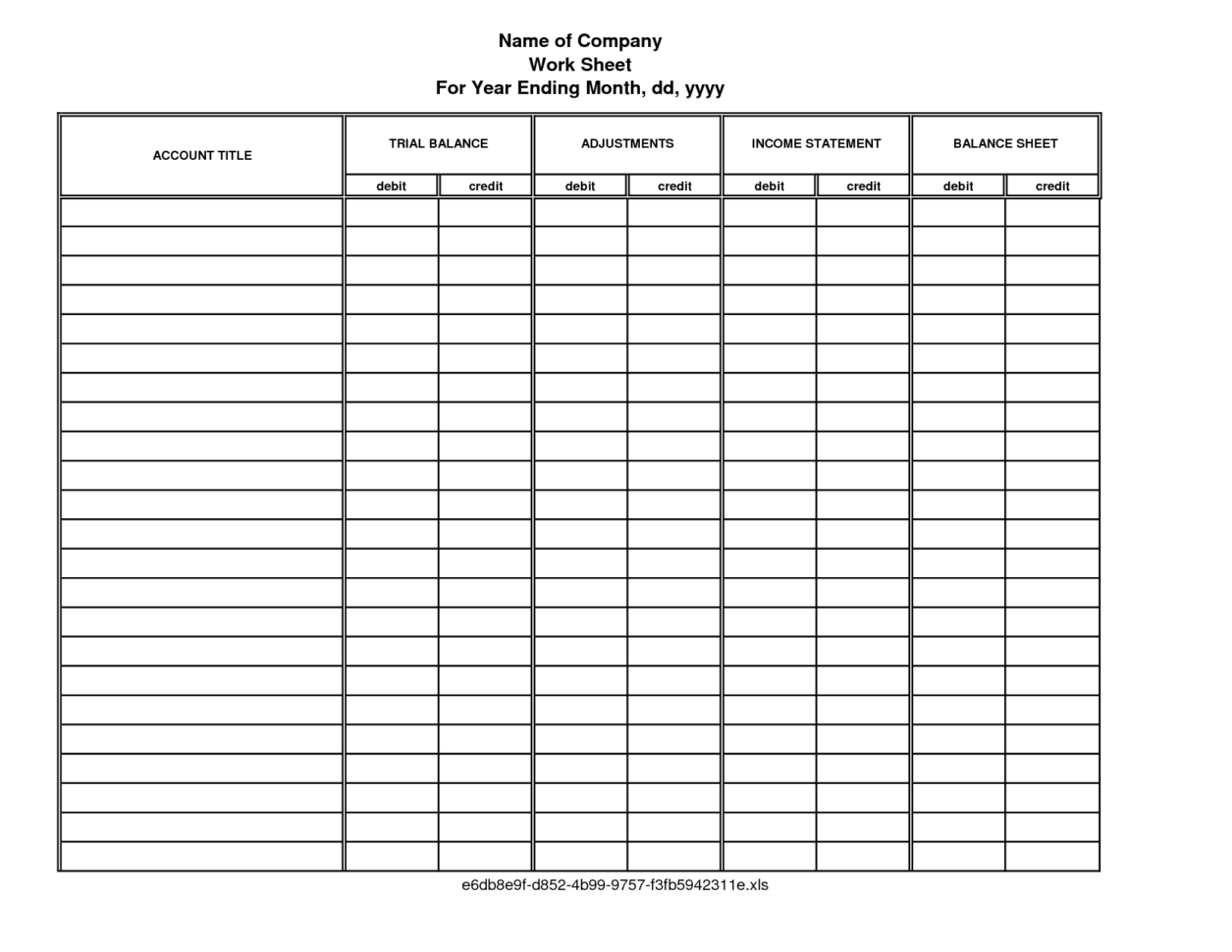 Blank Worksheet Templates Spreadsheet Templates for