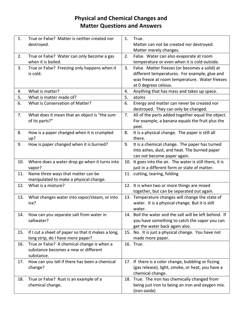 Chemical & Physical Properties for Study Island Quizlet