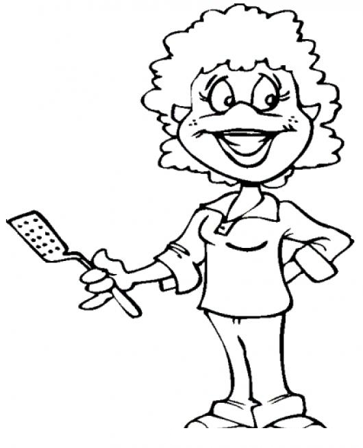 IMAGEN DE UNA MAMA COCINANDO PARA COLOREAR Imagui