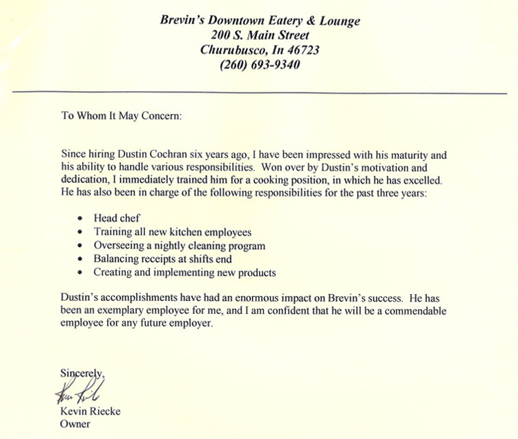 Dui Character Letter Sample Character Reference Letter
