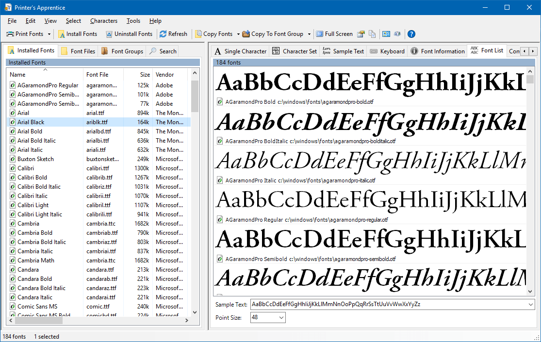 Printer's Apprentice 8.1 Fonts and Font Tools Software 40