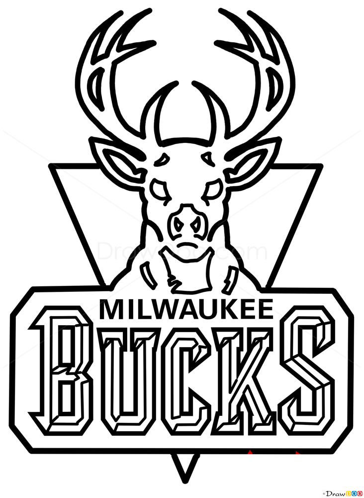 How to Draw Milwaukee Bucks, Basketball Logos How to Draw, Drawing Ideas, Draw Something