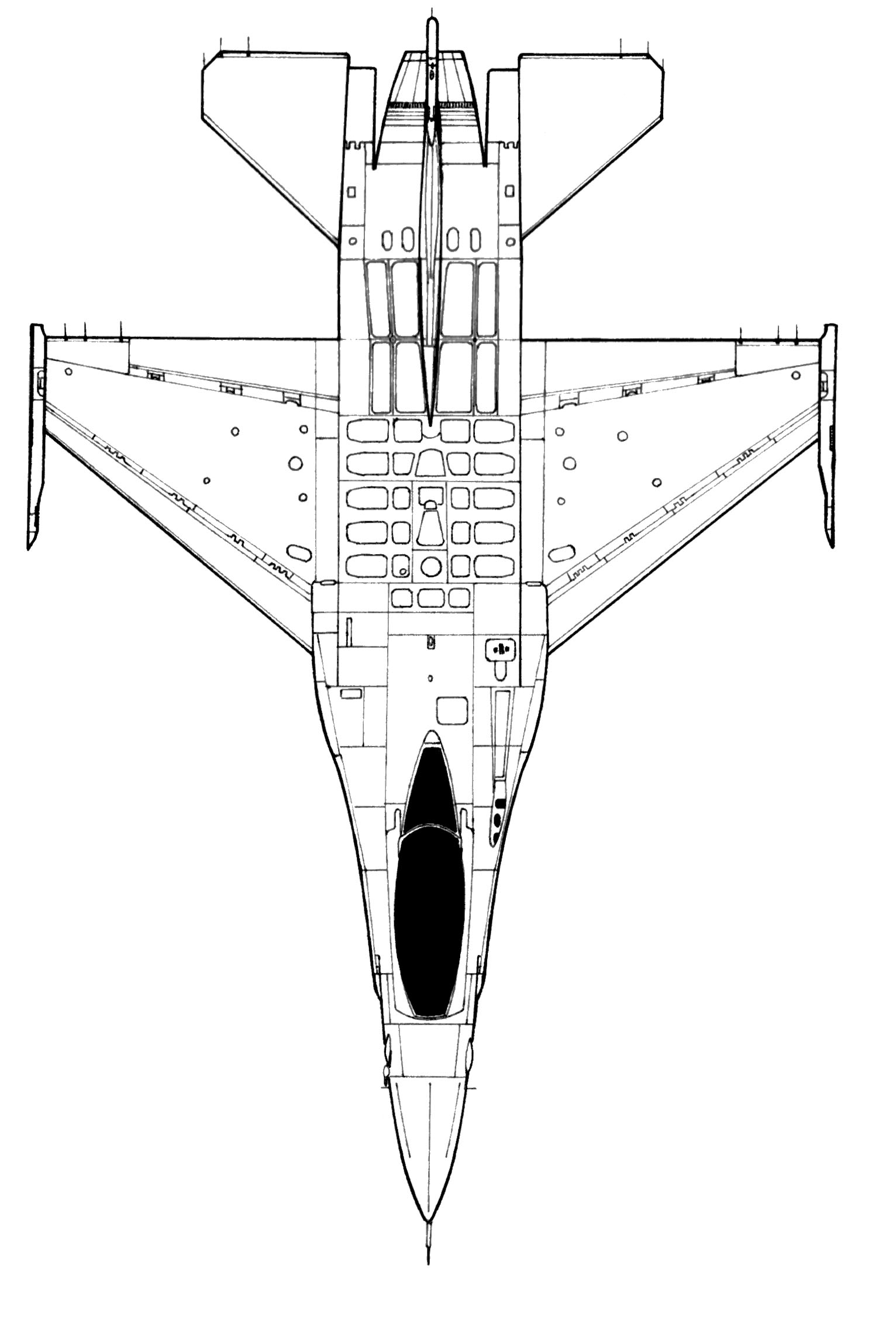 F16 Fighting Falcon Blueprint Download free blueprint for 3D modeling
