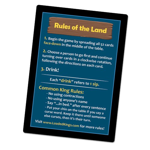 Loaded Kings The Drinking Card Game (Waterproof Playing