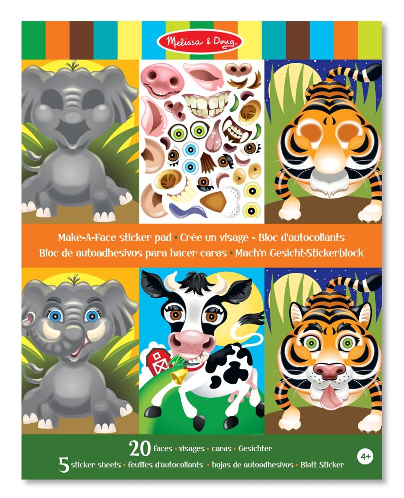 Melissa & Doug Makea Face Sticker Pad Crazy Animals