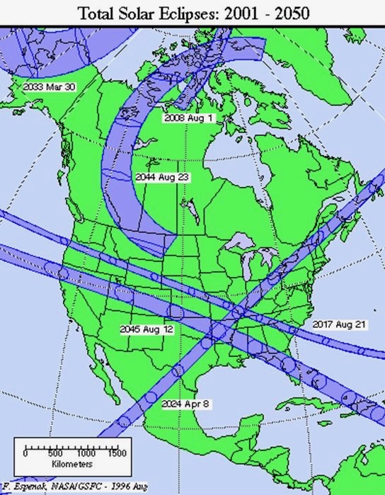 When's the next total solar eclipse for North America