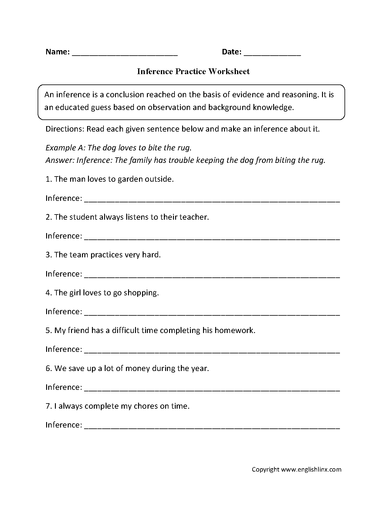 Inference Worksheet 3rd Grade Pdf Example Worksheet Solving