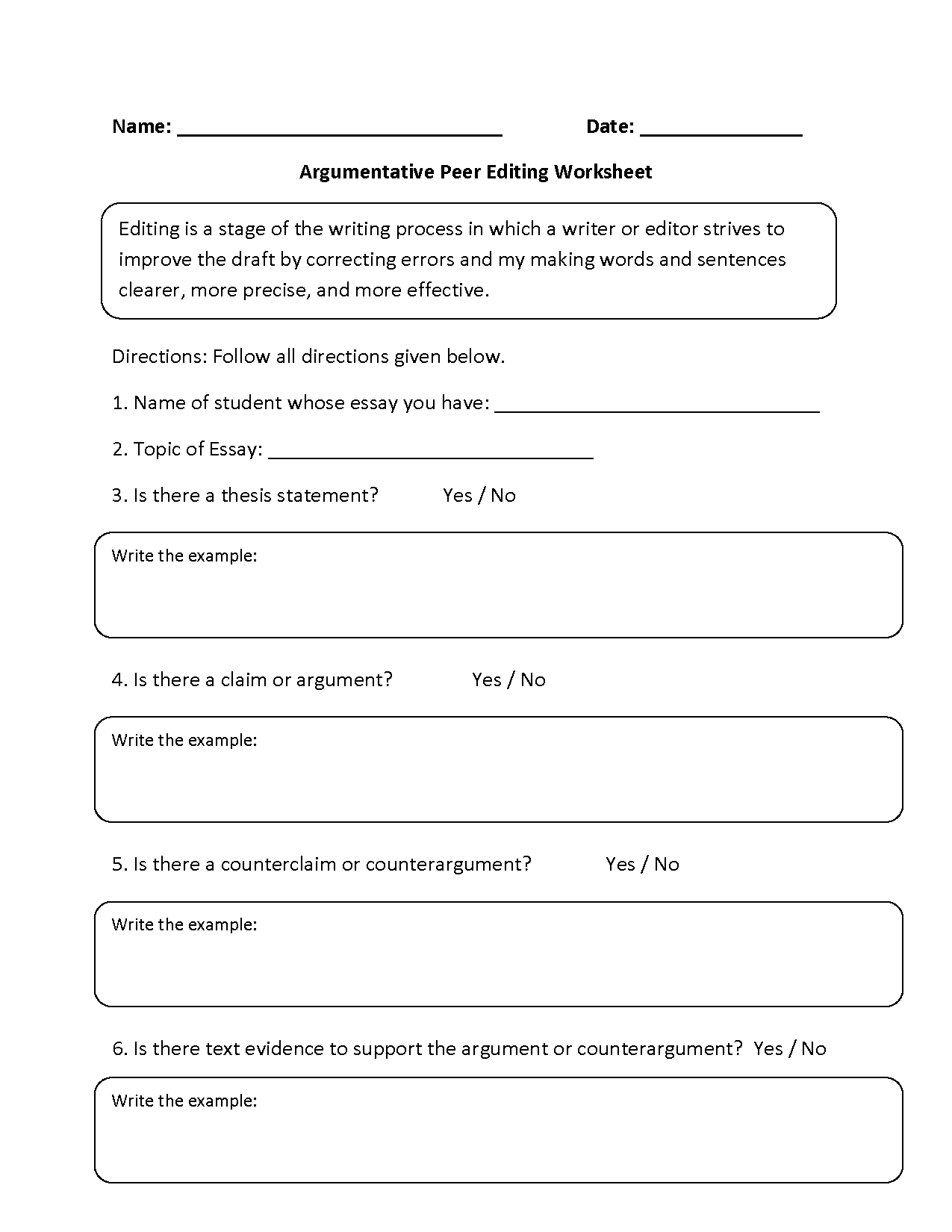 Paragraph Editing Worksheets For 4th Grade punctuation