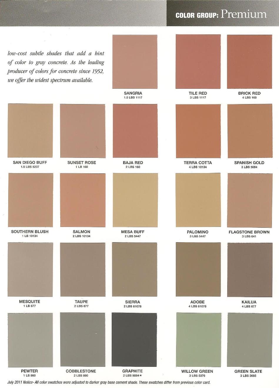 Concrete Color Selections