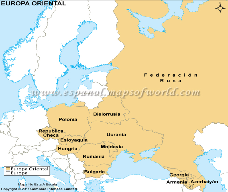 Mapa de Europa Oriental Mapa Politico de Europa Oriental