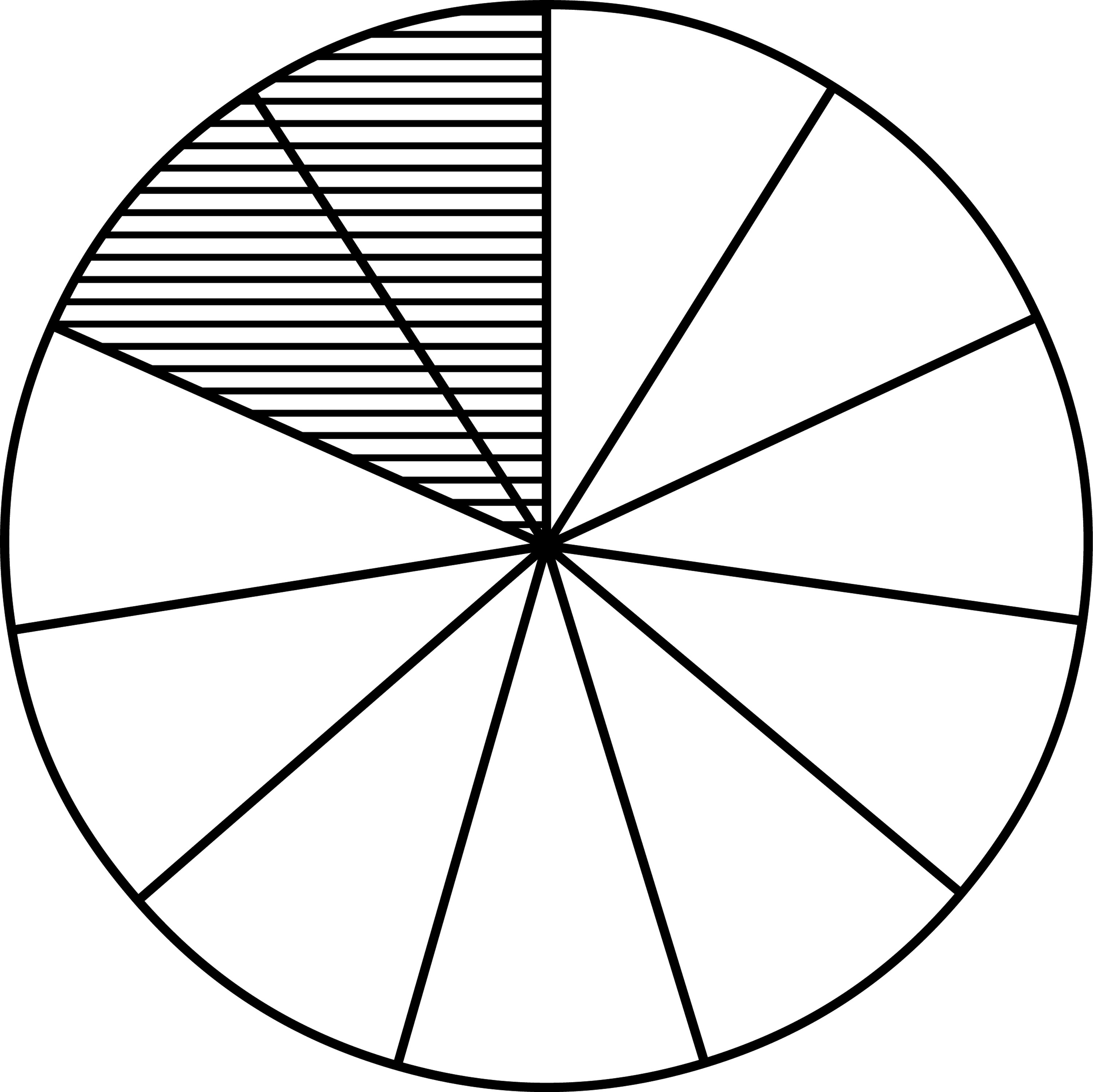 Fraction Pie Divided into Elevenths ClipArt ETC