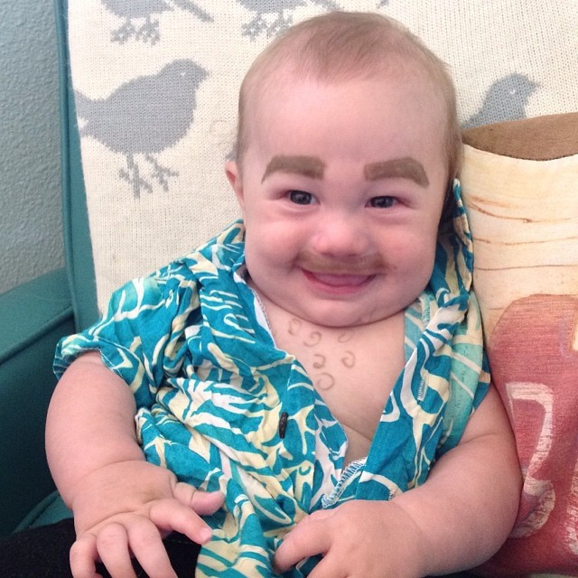Who would have known that drawing eyebrows on babies would be THIS HILARIOUS! Everything is