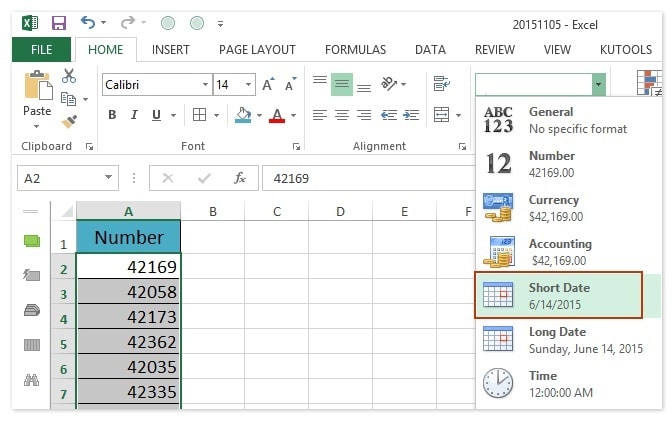 How to Change 5 Digit General Numbers to Date Format in Excel