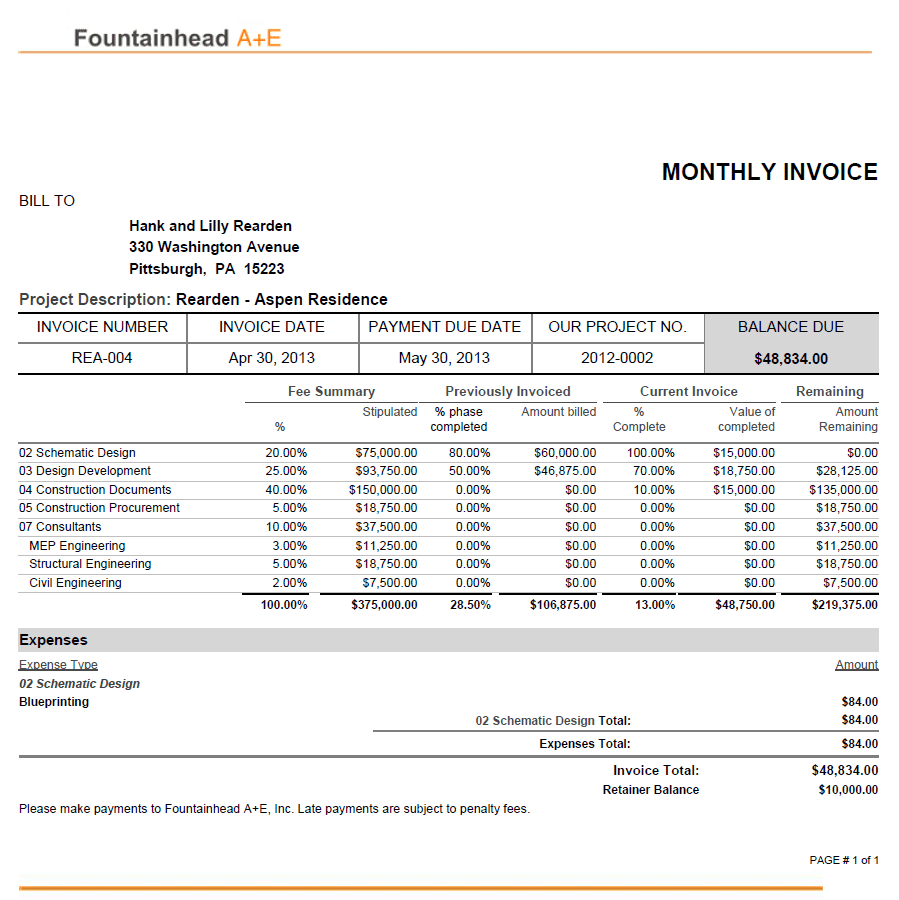 Monthly Invoice Template Spreadsheet Templates for Busines Monthly