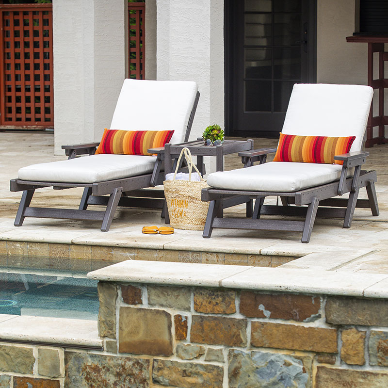 Chaise Lounge with Arms Florida Backyard