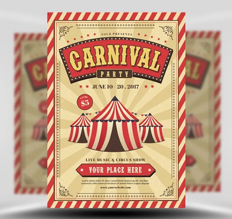 Carnival Event Party Flyer Template FlyerHeroes
